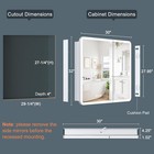 Tifullhome 30x32 Lighted Medicine Cabinet Mirror 2 Outlets Usb-c Plug-in hardwir