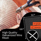 Hardware Cloth Mesh - Galvanized Chicken Wire Mesh  15 7   X 118 1   1 2 Inch   