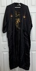 Vintage Esme Chinese Golden Dragon Embroidered Silk Robe Kimono Size Xl No Belt