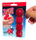 4 Red Magic Sponge Balls Beginner Magician Trick Set Clown Kid Size 1 25  Foam