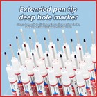 4pcs Deep Hole Marker Pens Long Nib 20mm Waterproof Markers For Metal Waterproof