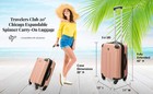 Travelers Club Chicago Hardside Expandable Spinner Luggage Purple 20in Carry On
