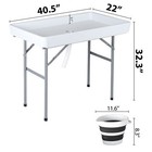 40 5  Folding Ice Bin Table Outdoor Ice Cooler Table W  Matching Skirt Party
