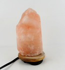 Himalayan Glow Large 8  Natural Pink Salt Lamp With Dimmer Switch   Wooden Base