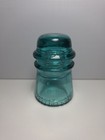 Vintage Hemingray No 16 Aqua Glass Railroad Insulator 4  Unique Swirls See Pics 