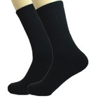 6 Pairs Mens Black Sports Athletic Work Crew Cotton Long Socks Size 9-11 10-13