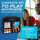 Pro Spin Ping Pong Set Retractable Net 72  Paddles Balls Case Portable Table Ten