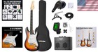 Electric Guitar Kit Wooden Full Size 39 Inch With Amp Accessories For Beginners