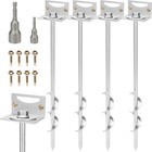 24 Mobile Home Anchors Set Of 4 Ground Anchors Screw In With Brackets And Dri
