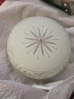 Vintage Center Hole Frosted Ceiling Glass Light Fixture 
