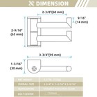 Double Towel Hook Brushed Nickel Sus304 Stainless Steel Bathroom Robe Holder