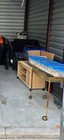 Antique 2 Tier Tea Cart With Glass Shelves