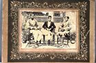 Antique Photograph Indian Three Brothers Sitting On Chair Black   White Photo  
