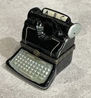 Typewriter Porcelain Trinket Box Typewriter Hinged Pill Box