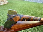 Hand Carved New Zealand Timber Nz Hand Carved Axe Hatchet W  Greenstone Blade