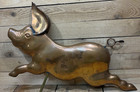 Large Jumping Pig Copper Weathervane Cottage Shed Farmhouse Barn Decor  
