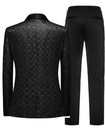 Men s Black One Button Shawl Lapel Tuxedo Jacket   Matching Pants Set