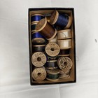 Vintage Lot Spools bobbins Of Pure Silk Thread Corticelli   Coats And Clark