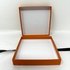 Herm  s Paris Orange Gift Box W Ribbon Luxury Storage Display Authentic