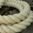 1 1 2  Cotton Rope 100  Natural 1 5  Twisted 3 Strand Decorative Cut By The Foot