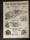 Complete 1874 Daily Graphic Illustrated Large Newspaper Advertising 10 7 Vg exc