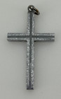 Vintage Stainless Steel Silver Tone Cross Pendant Some Wear 1 5 Inch