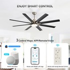 52in Brushed Nickel Smart Ceiling Fan  3cct Led App remote voice Control 6 Speed