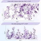 Purple Plants Leaves Wall Decals Peel And Stick  Large Floral Flowers Wall St   