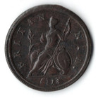 1718 George I Dump Issue Halfpenny   High Grade Vf