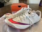 Nike Zoom 400 Spikes Mens 12 5 White Neon Aa1205-100 Sprint Track Shoes New