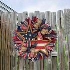 Large 4th Of July Patriotic Front Door Wreath Indoor Outdoor Holiday Home Decor 