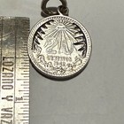 Vintage Our Lady Of Guadalupe  Coin Sterling Silver Pendant Top Mexico Medal