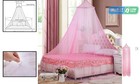 Waterproof Pink Bed Canopy Mosquito Net - Charming Decor With Insect Protection