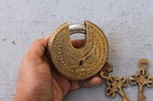 Koi Fish Padlock Antique Working Lock Mid Century Locks Old Vintage Bronze Key