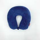 Navy Blue U Shaped Travel Pillow Neck Support Head Rest Airplane Sleep Cushion