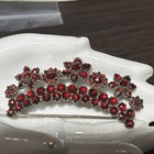 Antique Victorian Genuine Rose Cut Garnets Tiara Crown Brooch Pin C Clasp
