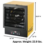 Dura Heat Ewh5510 Electric Forced Air Heater With Remote Control 17 060 Btu