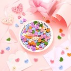 300 Pcs Valentine s Day Heart Confetti Wooden Conversation Hearts Decor Valentin