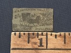 Antique R a  Patterson Tobacco Co Shell Road Tobacco Tag Horse   Carriage 1800s