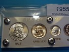 1955 Silver Set Of U s  Coins Mint State   Brilliant Uncirculated Very Nice
