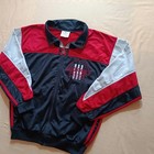 Vintage 80s Adidas Tracksuit Jacket Black Red Mens Medium M Slavic Big Logo