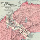 1911 Antique Panama Canal Map Vintage Maritime Isthmus Of Panama Map 3078