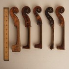 Lot Of 5 Violin Scrolls Heads Necks Antique Repair Restoration Training  vb293