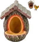 Hanging Treehouse Bird Feeder - Waterproof Resin Garden Patio Decor Wild Birds