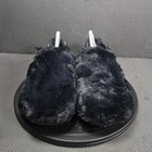 Nike Shoes Womens Size 10 Black Faux Fur Slip On Slippers Indoor Cozy Fz3119-001