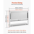 Uimoso 48x36 In Aluminum Alloy Concession Window With Folding Shelf