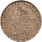 1872-h Canada 25 Cents Victoria  Km-5 - Anacs Ef-40  Super Original 