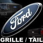 Blue   Chrome 2005-2014 Ford F150 Front Grille  Tailgate 9 Inch Oval Emblem 1pc