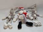 3 13  1997 1 Bug Bunny Santa Plush   Stuffed Christmas 2 Beanie Looney Tunes 