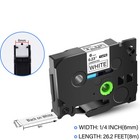 1pk Compatible With Brother Tz-211 Black On White Label Tape P-touch Pt-h300 6mm